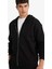 Comfort Fit Kapüşonlu İçi Yumuşak Tüylü Basic Düz Cepli Kalın Fermuarlı Sweatshirt D7599AX25AU 12
