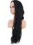 Uzun Su Dalgası Fiber Sentetik Peruk - Siyah 4