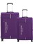 2'li Valiz Seti Büyük ve Orta Boy Lüx Kumaş Valiz Mor 24030 1