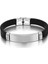 Siyah Silikon ve Çelik Bileşim Isme Özel Yazılı Erkek Bileklik 1