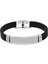 Siyah Silikon ve Çelik Bileşim Isme Özel Yazılı Erkek Bileklik 3