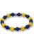 Küre Kesim Sarı Lacivert Jade Hematit Doğaltaş Erkek Taraftar Bileklik - M2 1