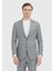 Gri Kareli Zeroweight Slim Fit Yün Karışımlı Takım Elbise 3