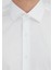 Beyaz Regular Fit Dokuma Klasik %100 Pamuk Gömlek 5