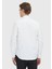 Beyaz Regular Fit Dokuma Klasik %100 Pamuk Gömlek 6