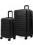 2'li Valiz Seti Büyük Boy - Kabin Boy Siyah-Siyah 1168 1