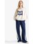 Oversize Geniş Kalıp V Yaka Baskılı Kalın Sweatshirt E8794AX25WN 6