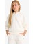 Kız Çocuk Relax Fit Kapüşonlu Basic Düz Sweatshirt F0008A825AU 13