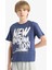 Erkek Çocuk 2'li Takım Baskılı Kısa Kollu Tişört Beli Lastikli Şort F1231A825SM 17