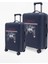 Polipropilen Kırılmaz 2'li Valiz Seti Büyük ve Kabin Boy Lacivert 24053 1