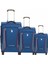 3'lü Valiz Seti Lüx Kumaş Valiz Lacivert 24019 1