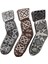 Çorap Patik Desenli Kalın Kışlık 3'lü Ekonomik Paket Unisex Gri - Beyaz - Açık Kahverengi 4