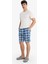 Regular Fit Kareli Cepli Şort Pijama Altı E7190AX25HS 13