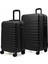 2'li Valiz Seti Orta Boy - Kabin Boy Siyah-Siyah 1168 1