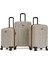 3'lü Valiz Seti Büyük Boy - Orta Boy - Kabin Boy Vizon-Taba 1167 1