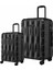 2'li Valiz Seti Büyük Boy - Kabin Boy Siyah-Siyah 1167 1