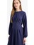 Regular Fit Bisiklet Yaka Uzun Kollu Maxi Elbise 15