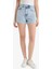 Mom Fit Yüksek Bel Paça Ucu Kesik Jean Şort 12