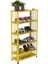 6 Katlı Renkli Tel Kafesli Çelik Ayakkabılık Rafı - SARI-31X75X150 cm 1