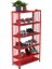 6 Katlı Renkli Tel Kafesli Çelik Ayakkabılık Rafı - KIRMIZI-31X75X150 cm 1