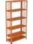 6 Katlı Renkli Tel Kafesli Çelik Ayakkabılık Rafı - TURUNCU-31X75X150 cm 1