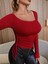 Kadın Kırmızı Kaşkorse Kumaş Bluz 1