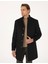 Erkek Siyah Slim Fit Palto 50314214-VR046 3