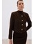 Kısa Tüvit Ceket - Kahve 3