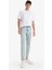 %100 Pamuk 90's Slim Fit Dar Kalıp Yüksek Bel Dar Paça Jean Yıkamalı Pantolon F3903AX25SM 14