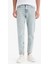 %100 Pamuk 90's Slim Fit Dar Kalıp Yüksek Bel Dar Paça Jean Yıkamalı Pantolon F3903AX25SM 16