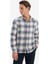 Regular Fit Polo Yaka Kareli Flanel Uzun Kollu Gömlek E8184AX25WN 8