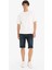 Slim Fit Dar Kesim Jean Bermuda Şort F4221AX25SM 9