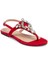 Kırmızı Hakiki Süet Deri Kadın Sandalet - K24Y1SN67407-B78 8