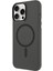 Apple iPhone 15 Pro Max Kılıf Mbvo Magsafe Şarj Özellikli Buzlu Transparan C-Pro Sert Kapak-Koyu Gri 3