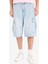 %100 Pamuk Kargo Fit Jean Bermuda Şort F4219AX25SM 15