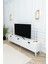 Country Model 150 cm TV Ünitesi - MDF Membran Kapak Modern TV Sehpası | Beyaz Renk Televizyon Konsolu 2