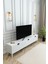 Country Model 150 cm TV Ünitesi - MDF Membran Kapak Modern TV Sehpası | Beyaz Renk Televizyon Konsolu 4