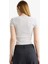Fitted Yuvarlak Yaka Fitilli Kaşkorse Kısa Kollu Tişört F5185AX25SM 15
