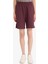 Beli Lastikli Cepli Bordo Bermuda Şort F5188AX25SM 14