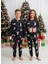 Yılbaşı Noel Desenli Çocuk Unisex Pijama Takımı Lacivert 4-8 Yaş 1