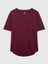 Kadın Bordo Arch Gap Logo T-Shirt 1