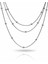 Kadın 3 Lü Çelik Kolye - Toplu Snake Zincirli - Asimetrik Tasarım - Gümüş Renk 1