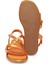 Turuncu Hakiki Deri Kadın Sandalet - K24Y1SN67668-M39 14
