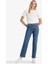 Comfort Straight Yüksek Bel Bilek Boy Jean Yıkamalı Pantolon 14