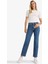 Comfort Straight Yüksek Bel Bilek Boy Jean Yıkamalı Pantolon 15