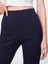 Kadın Lacivert High Rise Double Knit Crop Kick Pantolon 2