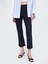 Kadın Lacivert High Rise Double Knit Crop Kick Pantolon 6