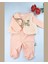 Asliva Bebek Somon Fitilli Tulum ve Geyik Nakışlı Peluş Yelek Takım 2'li Set 4