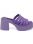 Mor Vegan-Tekstil Kadın Terlik - K24Y1TR67423-T3S 7