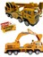 Berattoys 2'li Iş Makinaları 17 cm Oyuncak Kamyon Iş Araçları Ekskavatör Taşıyıcı Tır 1